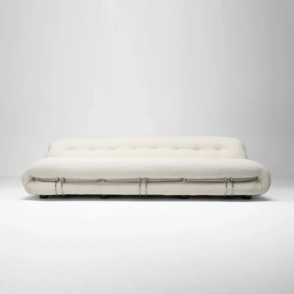 New design Afra & Tobia Scarpa Soriana living room Sofa Set loveseat bench with stainless steel frame - Image 5