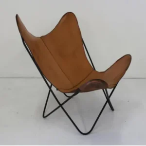 Italy Famous design butterfly chair lounge chair leather powder coated steel living room chair