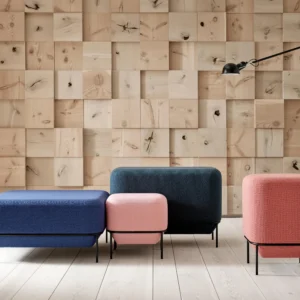 DISEN Modern Mozaikk stool bench Low square stool lobby restroom living room chair fabric upholstered living room home furniture