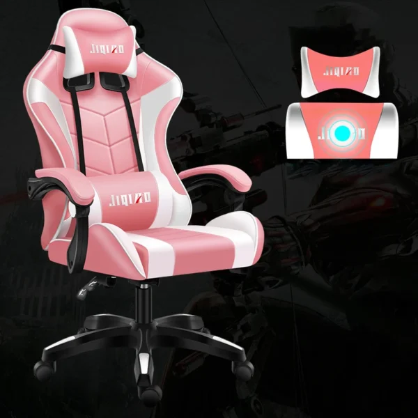 Hot Sale Luxury Gaming Silla Gamer Computer Chair Massage PU Leather Black White Pink Scorpion Racing Gaming Chairs - Image 4