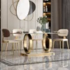 Luxury Marble Rectangular Table Set Modern Dining Tables Dining Room Furniture Dining Table Set Luxury - Image 6