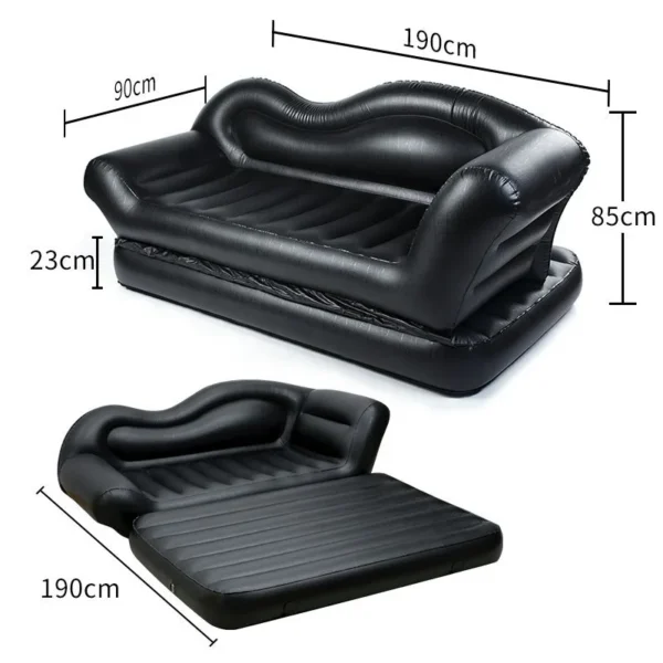 Portable and Foldable Inflatable Air Couch Bed Sofa Mattress - Image 5
