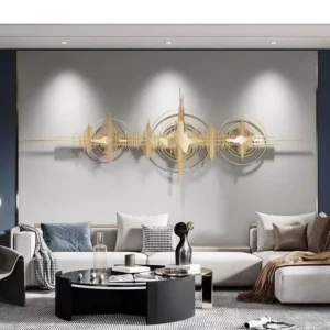 140X52cm light luxury 3d wall hanging mirrored decorative large gold metal Handicraft art home decor