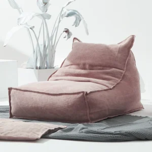 Morden Pure Linen lazy sofa funny lounge bean bag chairs Japanese style floor pouf