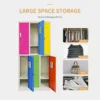 Professional direct custom logo 6 Door Metal Structure Steel Wardrobe Lockers Cabinet - Image 4