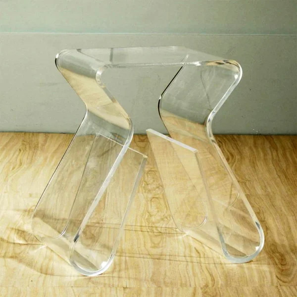 Modern Net Red Living Room Bedroom Fashion Acrylic Irregular Transparent Small Coffee Table Nordic Simple Personality Side Table - Image 2