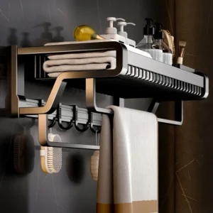 3tier multi corner shower caddy metal wall mount hanging bathroom shelves storage shelf folding towel organizer drying rack set