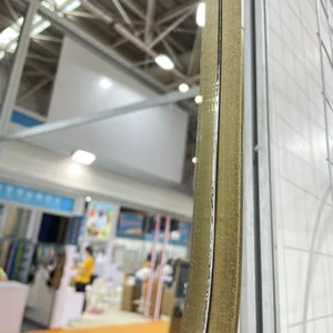 51*72cm Superior Quality Irregular Decorative Mirrors Large Golden Frame Bathroom Wall Mirror with Secure Hook