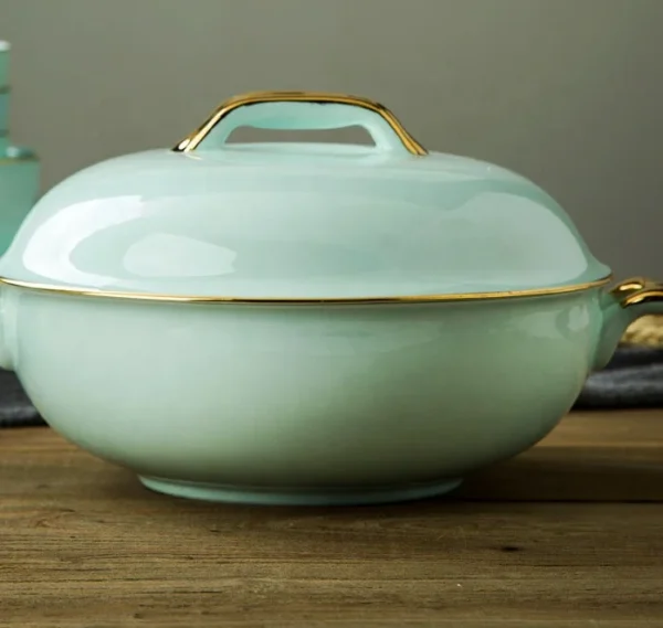 56PCS Household kitchen gadgets Jingdezhen Porcelain Bowl Dish Ceramic Dinner set Bone China Tableware Set - Image 5