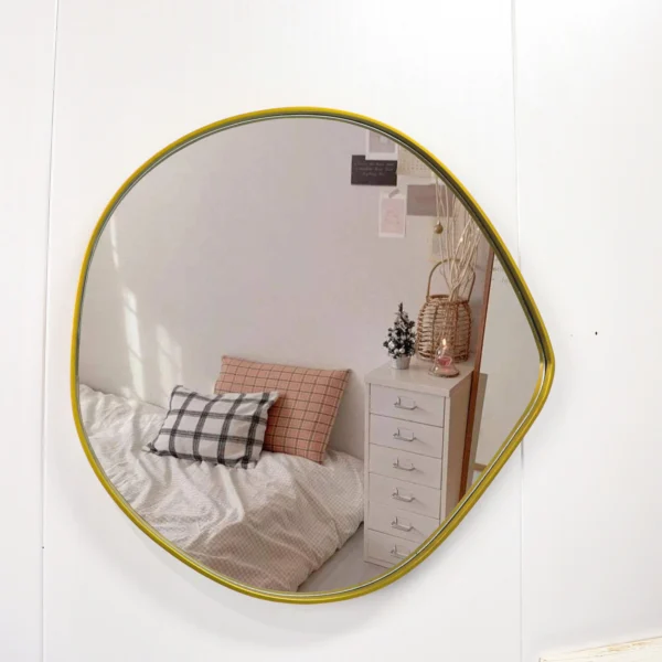 SET 3 Easy to install modern indoor decorative gold black wall mirrors  minimalist art decor framed mirror - Image 3
