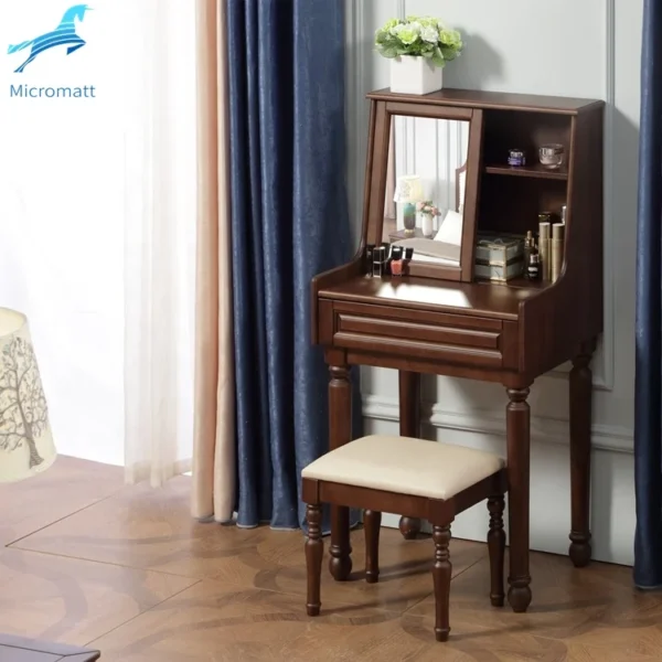 Factory Direct Selling Modern StyleStorable Walnut Color Furniture Sitting Bedroom Dressing Table