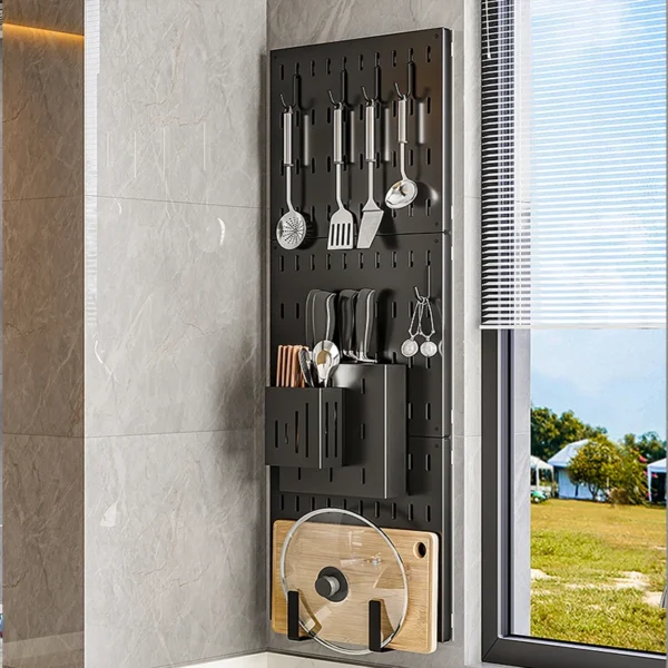 3 stainless steel Kitchen bathroom organizer corner shelf wall-mounted storage rack seasoning tableware spoon fork dish drying - Image 3