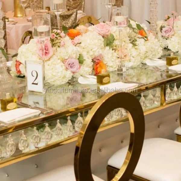 Golden Wedding Party Rental Stainless Steel Chairs - Image 4