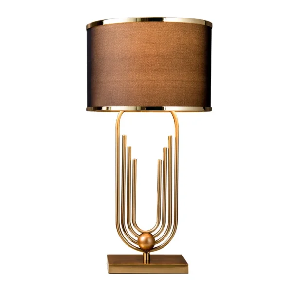 Hotel luxury modern black fabric lamp shade desk lamp home decorative night light bedside table lamp - Image 5