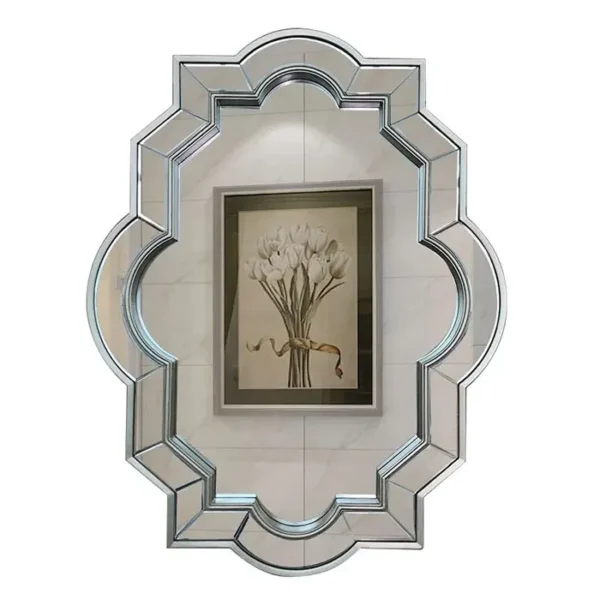 95*73cm Living Room Furniture Unique Design Glam Handmade Antique Mirrors Framed Hanging Wall Mirrors For Home - Image 2