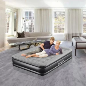 bedroom furniture Plush Material self air bed camping foldable air mattress