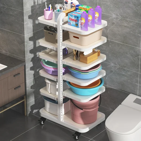 3-tier standing Double Row removable display storage Board shelf rack for bathroom kitchen living room office organizer holder - Image 5