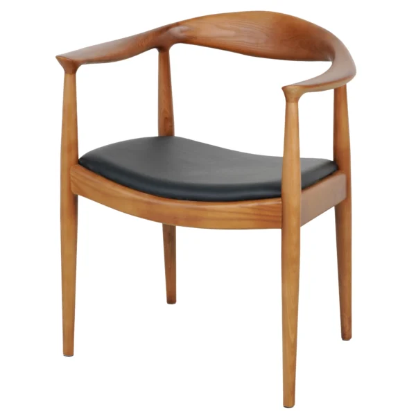 modern style solid ash wood and leather chair for conference room and dining room - Image 6