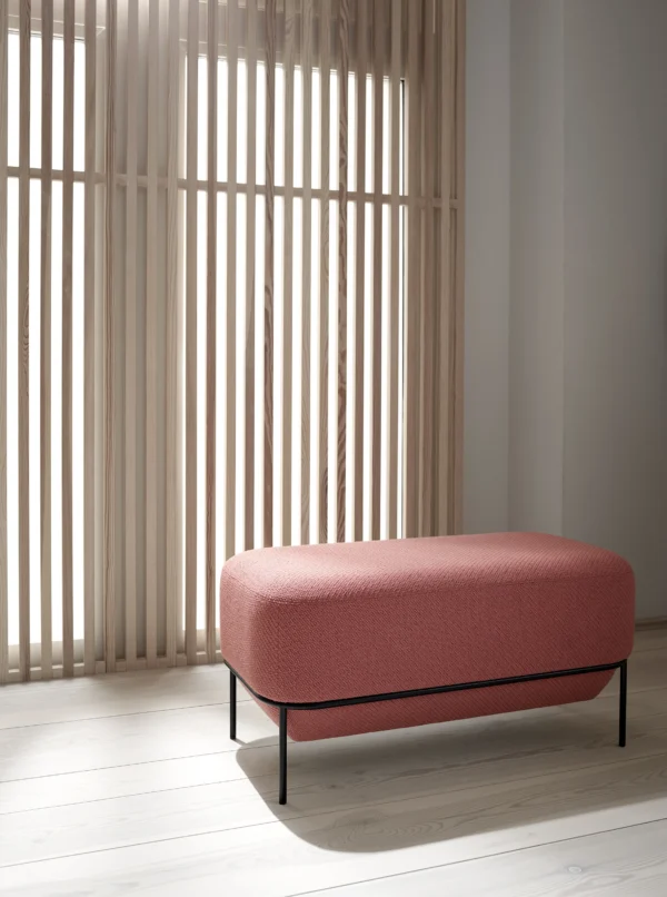 DISEN Modern Mozaikk stool bench Low square stool lobby restroom living room chair fabric upholstered living room home furniture - Image 3