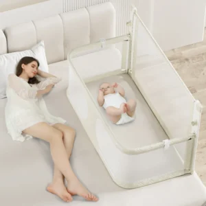New model Portable small apartment anti -pressure cribbed bed in the bed new baby fence can be folded in bed fence high quality