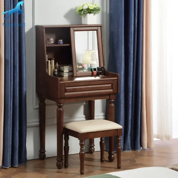 Factory Direct Selling Modern StyleStorable Walnut Color Furniture Sitting Bedroom Dressing Table - Image 6
