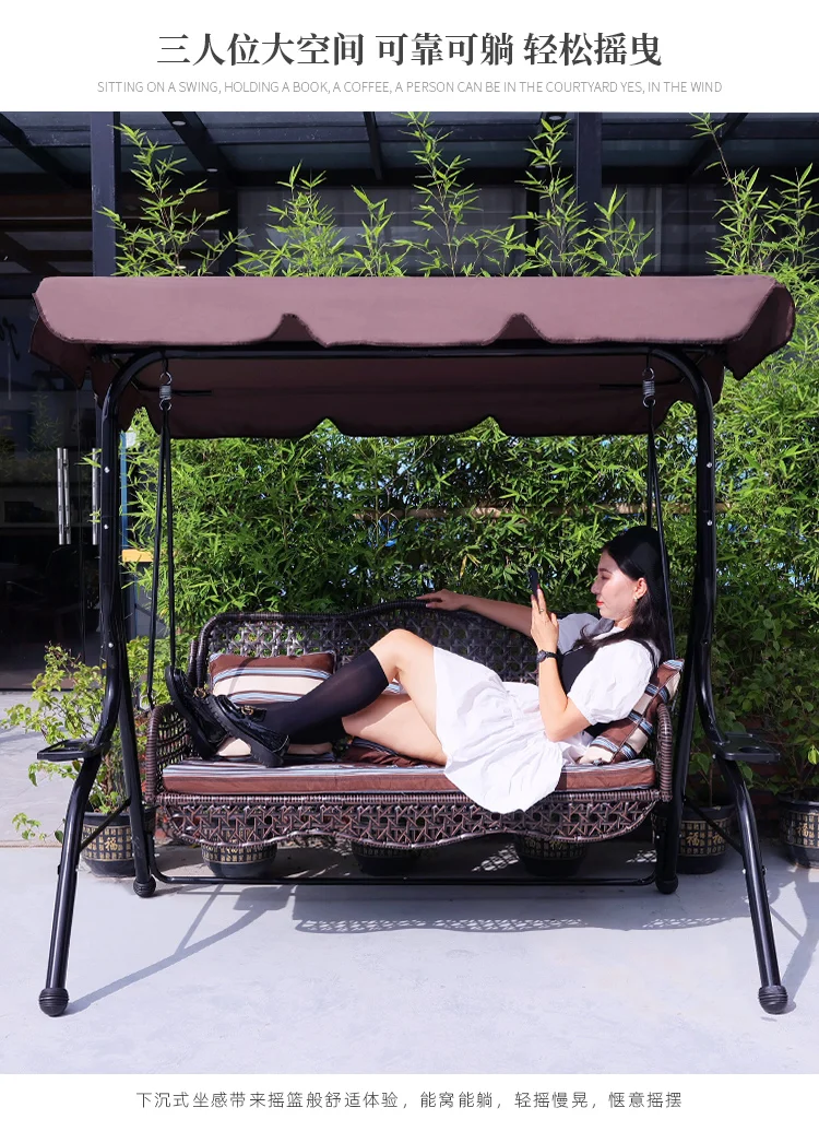 Swing Outdoor Courtyard balcony garden Iron art adult children hammock