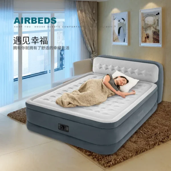 King size bed inflatable airbed sleeping intex beds air bed mattress with pump - Image 3