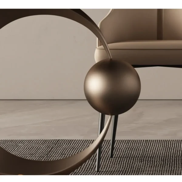 Metal Furniture Sets Stainless Steel Marble Table Dining Set Modern Dining Table Custom Multi-seater Suits - Image 5