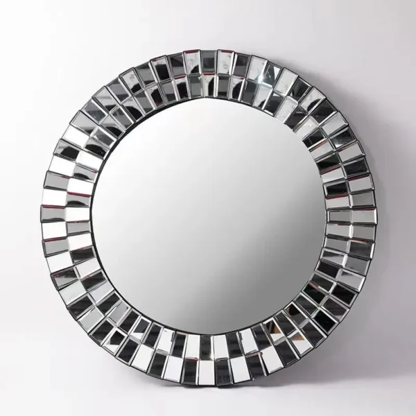 80cm Hot Saling Round living room Mirror Background Wall Hanging Decoration Mirror Porch art mirror with Low Price - Image 5