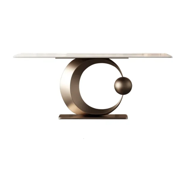 Metal Furniture Sets Stainless Steel Marble Table Dining Set Modern Dining Table Custom Multi-seater Suits - Image 6