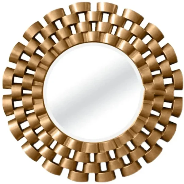 80*80cm Factory Supply Retro Large Size Gold Living Room Decoration Mirror Home Round Wall Hanging Wall Mirror - Image 6