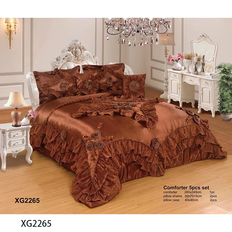wedding king size bedding comforter sets luxury cheap polyester new design made in china bedding set - Image 3