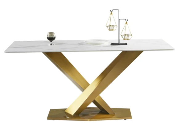 Factory Hot Sale 6 Seat  Chair Sintered Stone Top Dinning Set Modern Dining Table - Image 5