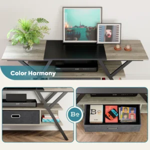 Tv Unit Cabinet Modern Y-Shaped Tv Stand Living Room Top Side Table Sets With Drawer Home Supplies