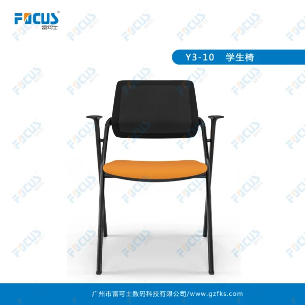 Mobile conference training chair/e-Learning computer chair with wheels writing pad school student chair - Image 4