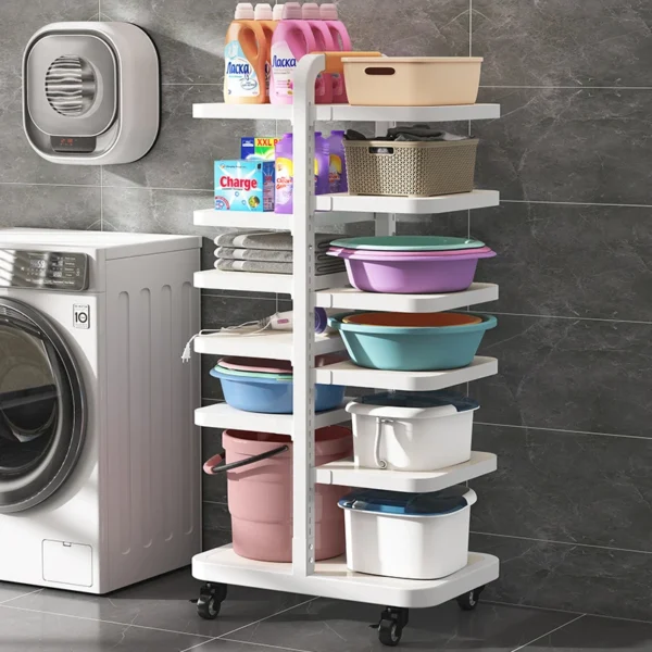 3-tier standing Double Row removable display storage Board shelf rack for bathroom kitchen living room office organizer holder - Image 4