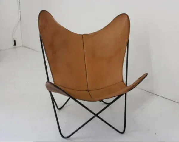 Italy Famous design butterfly chair lounge chair leather powder coated steel living room chair - Image 2