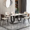 Luxury Marble Rectangular Table Set Modern Dining Tables Dining Room Furniture Dining Table Set Luxury - Image 3