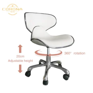 Factory Hot Sale Beauty Salon Nail Salon Chair Modern Adjustable Pedicure Stool With Wheels