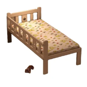 Safe no edges widened solid wood children's bed splicing large bed stable detachable solid wood children's bed