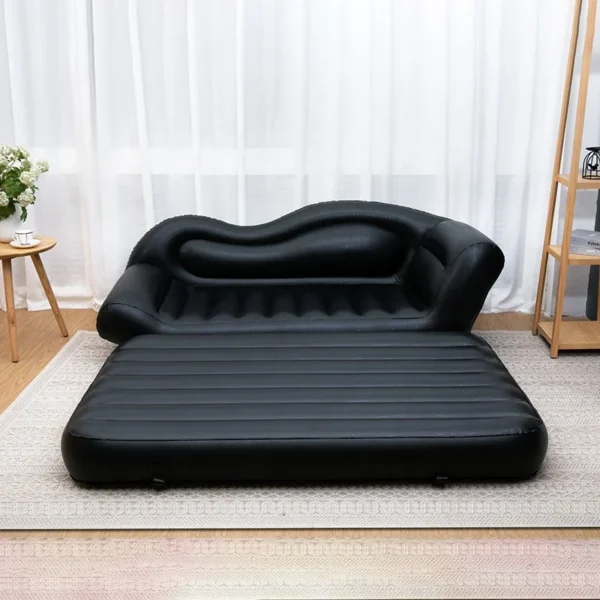 Portable and Foldable Inflatable Air Couch Bed Sofa Mattress - Image 2