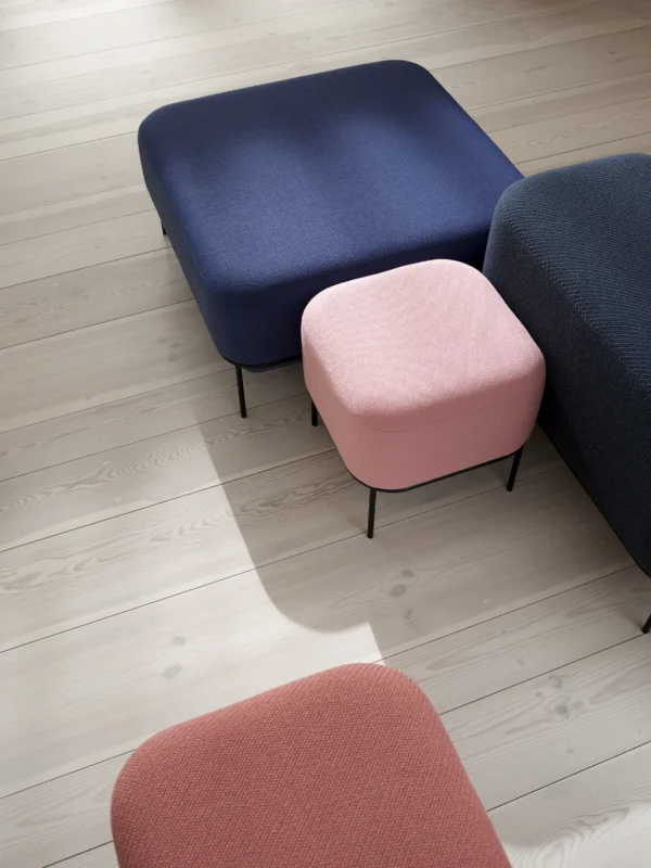 DISEN Modern Mozaikk stool bench Low square stool lobby restroom living room chair fabric upholstered living room home furniture - Image 2