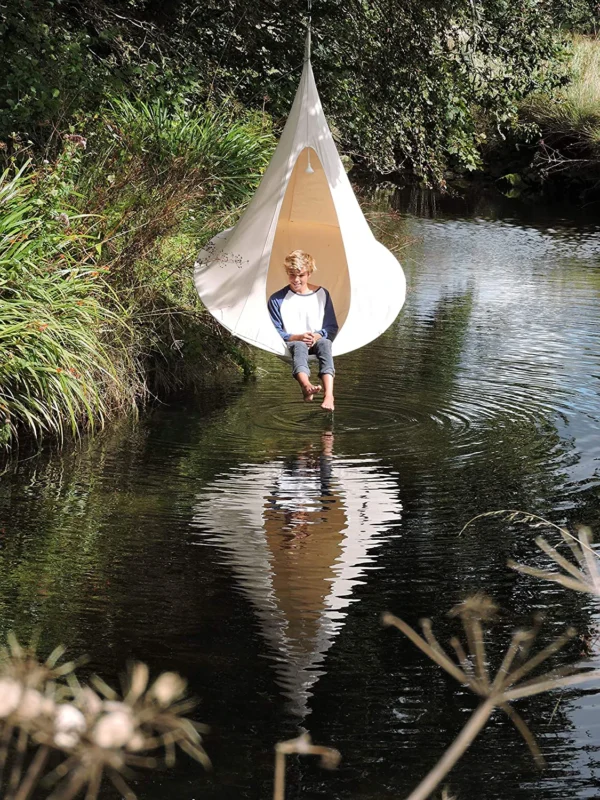 Foldable outdoor leisure swings stainless steel iron pipe hammock swing chair - Image 4