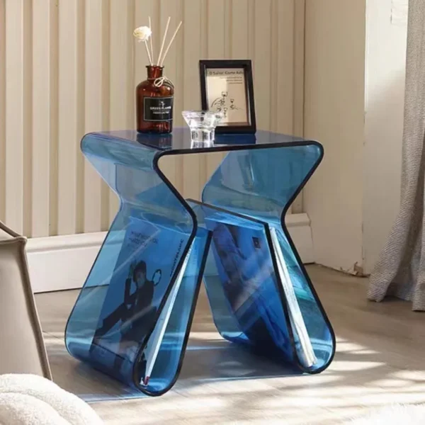 Modern Net Red Living Room Bedroom Fashion Acrylic Irregular Transparent Small Coffee Table Nordic Simple Personality Side Table