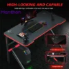 New Modern Custom Portable Adjustable L Shape RGB LED Lights Computer PC Gamer Gaming Table Desk - Image 3