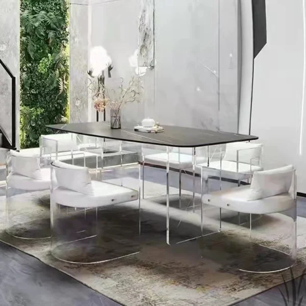 Classic Clear Acrylic Chair Home Decor transparent Acrylic Living Room Chair - Image 2