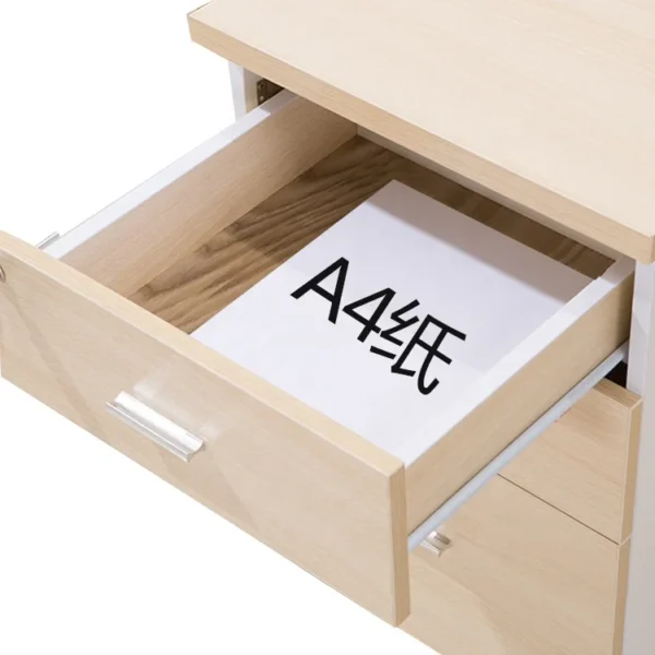 Office furniture supplier custom storage wood movable 3-drawer file cabinet - Image 2