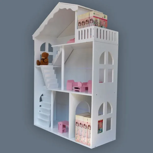 Popular Barbe House  Wooden  Bookcase Kids  Magazine Book Shelf - Image 2