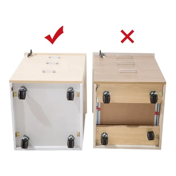 Office furniture supplier custom storage wood movable 3-drawer file cabinet - Image 3