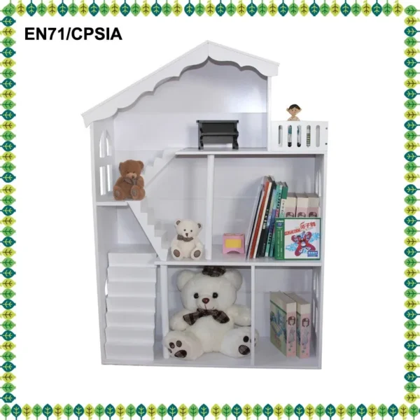 Popular Barbe House  Wooden  Bookcase Kids  Magazine Book Shelf - Image 4